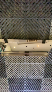 INOX ốp nắp đậy ngăn chứa đồ nghề bên phụ FORD Transit 2014-2023