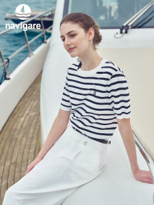 Navigare | Women Casual Summer Short Sleeve Knitted T-Shirt
