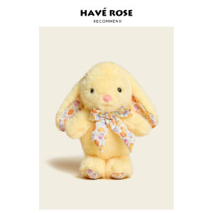 Original HAVEROSE Rabbit Plush Toy Office Desk Decorative Accessories Emotional Stabilizer Small Batch Cute Home Goods
