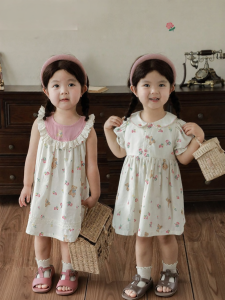YOEHYAUL | Bộ Đầm Họa Tiết Hoa Ngọt Ngào Cho Bé Gái Mùa Hè