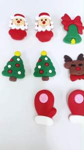 ตัวติดรองเท้า Christmas Jibbitz Crocs หัวเข็มขัดสําหรับติดรองเท้า อุปกรณ์เสริมรองเท้า ตัวการ์ตูนติดรองเท้า คริสต์มาส ชุดตกแต่งรองเท้า