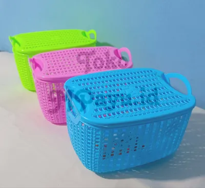 (3 Pcs)Keranjang Basket RUBY SEGI TUTUP BLINK/GREENLINE keranjang serbaguna