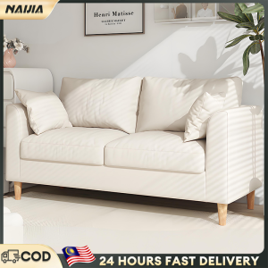 NAIJIA Fabric Sofa 1/2/3 Seater Sofa Set White/Grey Solid Wood Frame布藝沙發