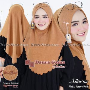 jilbab instan pet Malay knit gelombang premium alhusna daura gama