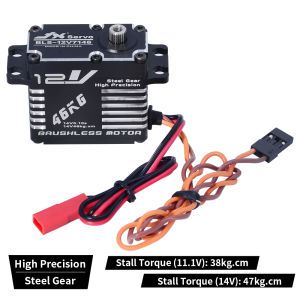 JX BLS-12V7146 Digital Brushless Motor Servo 46KG Torque 12V High Precision Steel Gear Full CNC for RC Car Crawler Boat Robot