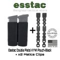 Esstac​ Double Pistol KYWI Pouch ​ -​Black​ Fits 9mm, 40cal, 45acp Double Stack Magazines​ ของแท้​ นำเข้า​จาก​USA​. 
