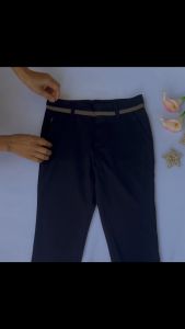 กางเกงทํางานขอบน้ําตาล กางเกงผ้าโรเชฟ กางเกงขายาว กางเกงทางการ กางเกงแฟชั่น