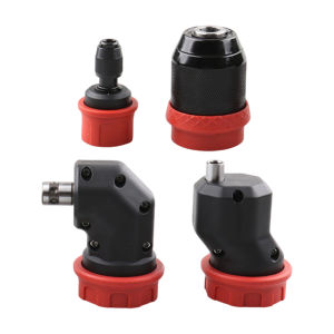 Quick-Release Drill Conversion Chuck For 6.35mm Hex Bits Compatible With Corded And Cordless Electric Drills Red Black