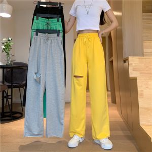 High Waist Wide Leg Pants Women Korean Fashion Loose Casual Pants Sweatpants