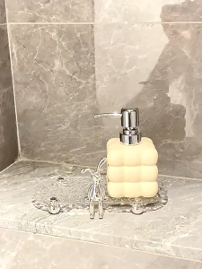 Ceramic hand sanitizer bottle cream toilet shower gel press bottle luxury hotel lotion sub bottle empty bottle
