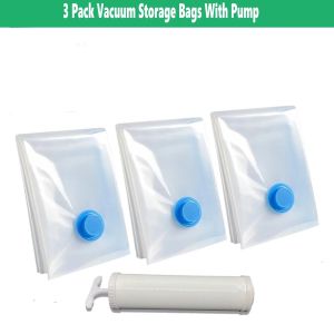 Vacuum Storage Bags With Valve Folding Compressed Space Saving Clothes Storage Big Size For Towel Cloth Blanket