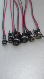 ChengHaoRan Đầu Nối DC Chống Nước 1PC Với Giao Diện Nguồn DC 55 * 21mm & 55 * 25mm Đen Đỏ 2 Dây Phích Cắm Cái