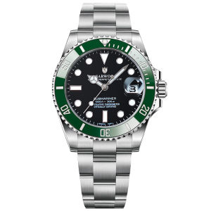Automatic Mechanical Diving Watch Mens Green Water Ghost Waterproof Sport Watch Luminous SARWOO K8678G round Steel Case