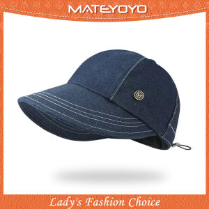MATEYOYO Fashion Fisherman Hat Foldable Sun Visor Cap Cowboy Wide Brimmed  Beach Cap Women Sun Cap Sun Protection Cap UV Protection for Summer Outdoor Travel