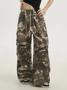 Quần Dài Ống Rộng Ống Đứng Thường Ngày Phong Cách Đường Phố Quần Dài Làm Việc Màu Sắc Cotton Quần Dài Mùa Hè Chống Mài Mòn