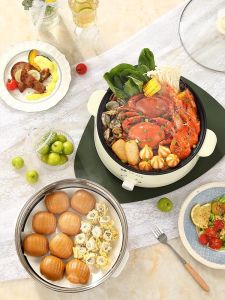 Multifunctional Electric Wok Home Use Small Size Non-stick Pan Cooking Pot for Fried Food Stew And Steam Cooking in Dormitory