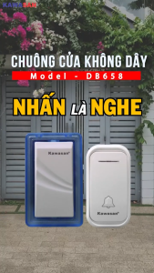 Chuông cửa cổng không dây có 2 chuông DB660 (1 nút nhấn và 2 chuông)