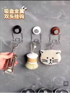 OHHDEER Cangkuk Penyedut Vakum Keluli Tahan Karat Cangkuk | Stainless Steel Suction Cup Double Hook