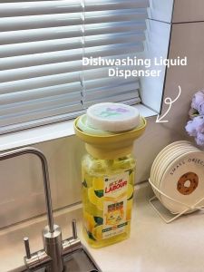 Kitchen Sink Pressing Gadgets Dishwashing Liquid Squeezer Bottle Scouring Pad Dish Brush Storage Box Sink Soap Dispenser
