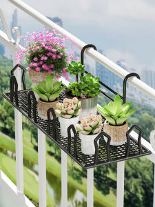 Iron Balcony Window Flower Rack for Pots