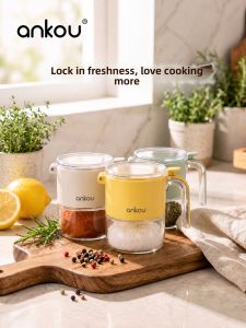 Ankou | Moisture-proof Large Mouth Seasoning Jar with Spoon