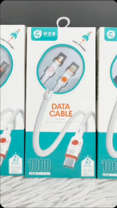 V2S X7 60W  Fast Charging Data Cable & Nylon Brided Cable PD C-C Type-C to Type-C
