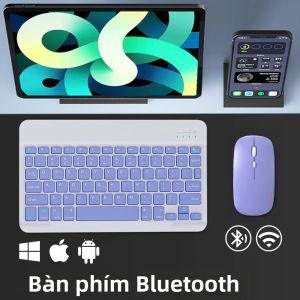 Bàn Phím Bluetooth Không Dây Cho iOS Android Windows - Hỗ Trợ Đa Ngôn Ngữ Cho Tiếng Tây Ban Nha Pháp Tiếng Ả Rập Nga Tiếng Do Thái - Tương Thích Với Máy Tính Bảng Xiaomi Huawei Samsung