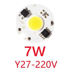LED COB Epistar 220V AC 3W 5W 7W 10W 12W Putih White Lampu Led setrum PLN AC Super Terang 25mm 27mm LED tanpa driver