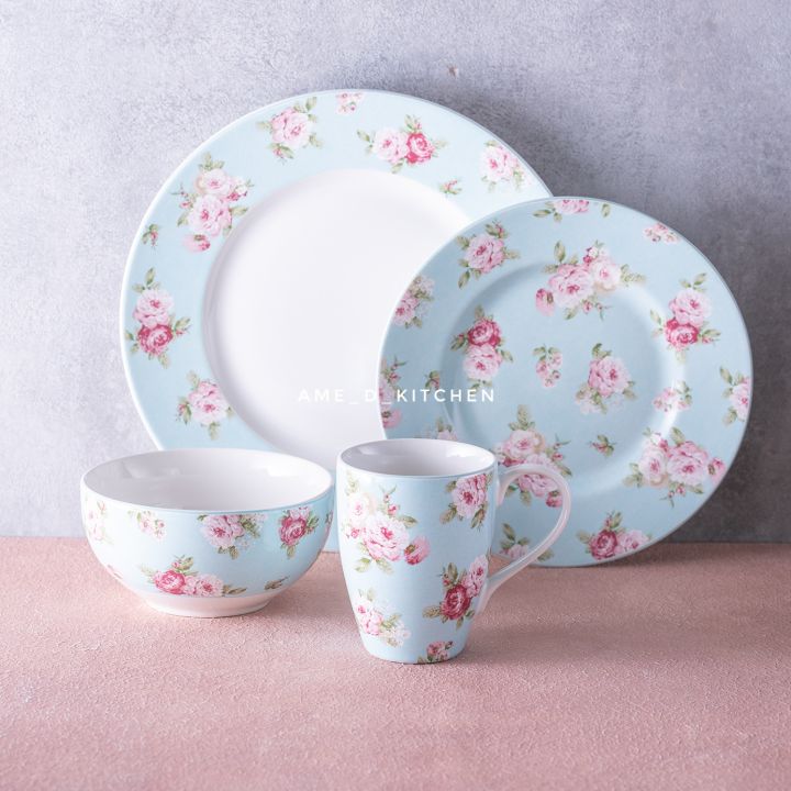 Dinner set sango/ Perlengkapan makan keramik shabby pcs \