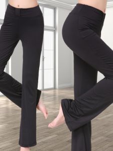 กางเกงโยคะแห้งเร็วสำหรับผู้หญิง กางเกงวิ่งออกกำลังกายในชั้นป้องกัน กางเกงเต้นรำสี่เหลี่ยม กางเกงกระชับสัดส่วน ผ้าไหมนม ทรงตรง ระบายอากาศได้ดี