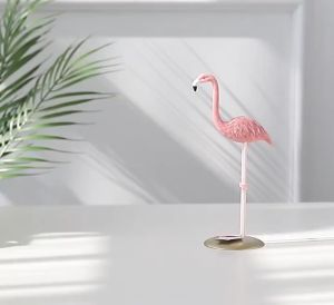 Sean Nordic Pink Flamingo Statue Resin Bird Ornament for Living Room Desk Garden Home Decor Ornaments
