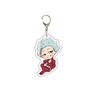 Bandai | Anime Bảy Tội Lỗi Chết Người Acrylic Móc Khóa 55MM Meliodas Elizabeth Ban Diane Tristan Liones Các Bức Tượng Nhỏ Dễ Thương Tặng Sưu Tập