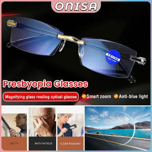 Onisa Frameless Reading Glasses Anti-blue Presbyopia Glasses Farsightedness Glasses