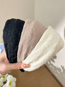 Wide Edge Chiffon Hairband Womens New 2025 Elegant Face Washing Hair Clip High Top Headwear Fashionable Hair Accessories