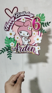 Customized I Personalized My Melody Cake Topper (3D/Layered)