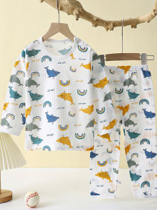 Thin Cotton Long-sleeved Pajama Set Children