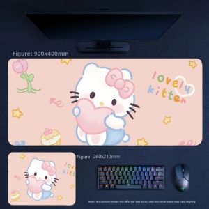 Sanrio | Girls Korean Ins Style High-value Desktop Hello Kitty Series Leather Mouse Pad Cartoon Cute Office Bedroom Decorative Tablecloth
