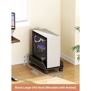 Two-Layer Under Desk Computer Case Shelf