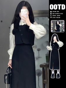 Early Autumn 2025 New Womens Dress Small Size Preppy Style Complete Set High Fashion Initial Autumn Wear School Uniform