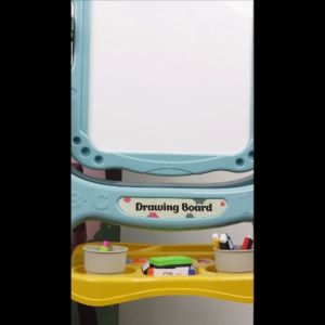 Large Size Easel Drawing Board Whiteboard and Chalkboard for Kids Educational Play by WISHLAND