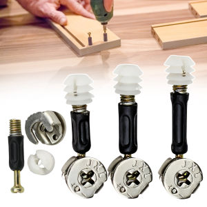 50 Sets 3 in 1 Furniture Screw Connector Bolt Side Screws Bolts and Nuts Assortiment Kit lothes Cabine Desk Furniture Fasteners