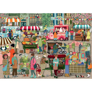 Lively Market Jigsaw Puzzle 500/1000Pcs Perfect for Adults Teens Home Bedroom Gameroom Decor Relaxing Family Activity Gift