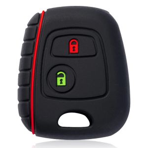 Remote Key Cover Case Silicone Skin FOR Citroen C1 C2 C3 C4 Xsara Picasso Key Cap Peugeot 107 206 207 306 307 407 Toyota Aygo