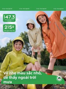 Kocotree | Áo Mưa Chống Thấm Dành Cho Trẻ Em Tích Hợp Vào Ba Lô Học Sinh