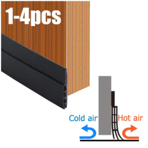 1-4pcs Door Dust Stopper Seal Strip 1m TPE Self-adhesive Door Under Gap Weather Strip Acoustic Foam 5 Colors Anti Draft Tape