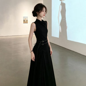 Homecore | Elegant High Quality Sleeveless Waist Cinching Dress Slim