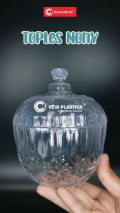 1 DUS Toples Plastik Bening Clio Plastics - Toples Untuk Menyimpan Kue Kering & Permen - Toples Lebaran