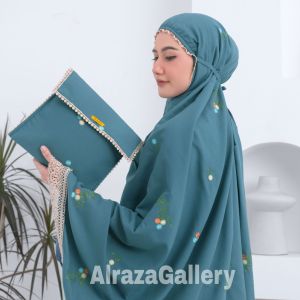 Mukena Dewasa bordir cantik katun premium renda mewah Terbaru