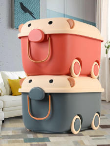 Large Capacity Cartoon Storage Box Childrens Toy Organizer Plastic Baby Supplies Snack Block Sorting Basket Home Use