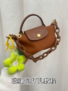 For Longchamp Mini Bag Shoulder Strap Longxiang Perforated Renovation Diy Underarm Backpack Strap Single Buy Accessories